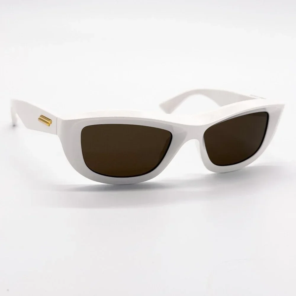 NEW BOTTEGA VENETA SUNGLASSES BV1326S 004 IVORY WOMEN EYEWEAR